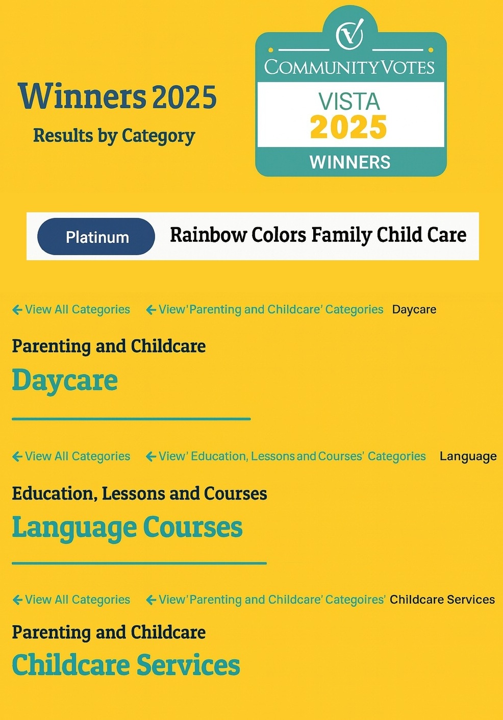 Rainbow Colors Winner